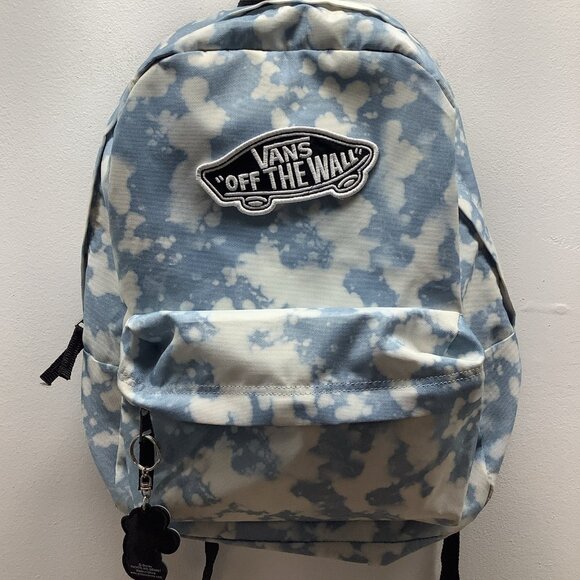 Van Off The Wall Blue Cloud Wash Backpack Preloved - Picture 2 of 9